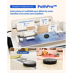 Acheter PROSCENIC FLOOBOT X1-Aspirateur Robot Laveur 2 en 1-Station d'auto-vidage-PathPro™ Navigation Intelligent par laser-4 quatre méthodes de contrôle