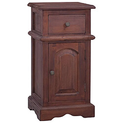 Maison Chic Table de chevet, Table de Nuit, Meuble de rangement marron classique bois d'acajou massif