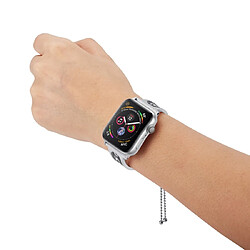 Wewoo Pour Apple Watch 3/2/1 42mm Bracelet de en acier inoxydable avec diamant argent universel pas cher