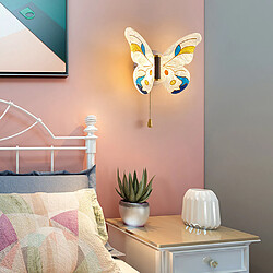 Universal Lampe murale de chevet 8W Chambre pour enfants LED papillon lampe murale (lumière trois couleurs)