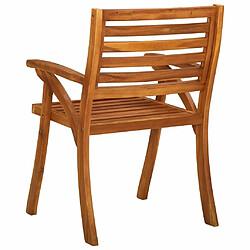 Acheter Maison Chic Lot de 3 Chaises de jardin,Fauteuil d'extérieur Bois d'acacia solide -MN35066