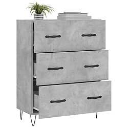 Acheter Maison Chic Buffet,Meuble de Rangement,commode pour salon,Cuisine gris béton 69,5x34x90 cm bois d'ingénierie -MN27333