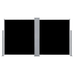 Helloshop26 Auvent paravent store brise-vue latéral rétractable de patio jardin terrasse balcon protection visuelle écran noir 140 x 600 cm 02_0007433