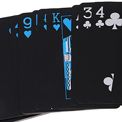 Noir Cartes de Poker Imperméables en Plastique pas cher