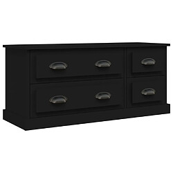 Maison Chic Meuble TV scandinave - Banc TV pour salon noir 100x35,5x45 cm bois d'ingénierie -MN56596