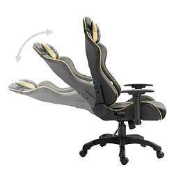 vidaXL Chaise de jeu Doré Similicuir