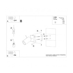 Luminaire Center Spot Ring Single Acier blanc 1 ampoule 16cm pas cher