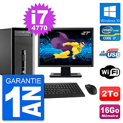 PC Tour HP 400 G1 Ecran 27" Intel i7-4770 RAM 16Go Disque 2To Windows 10 Wifi · Occasion 