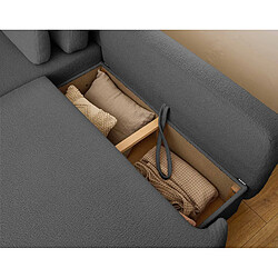 Avis Lisa Design Mahina - canapé d'angle gauche - 4 places - convertible avec coffre - en tissu bouclette