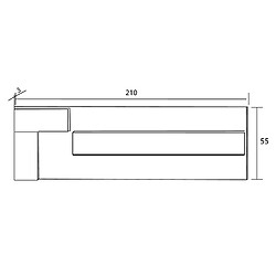 Pegane Tête de lit + 2 tables de chevet coloris chêne cambrian, effet textile