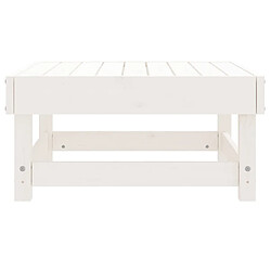 Acheter vidaXL Repose-pied de jardin blanc bois de pin massif