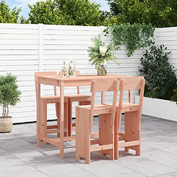 Maison Chic Table de bar et chaises d'extérieur 5 pcs,Ensemble de bar de jardin pour relax bois massif de Douglas -GKD983750