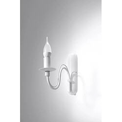 Luminaire Center Applique murale MINERWA acier blanc 1 ampoule