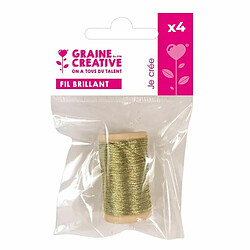 Graines Creatives 4 fils brillants 20 m - doré 