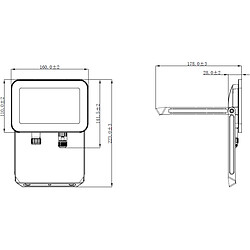 KNIGHTSBRIDGE Projecteur LED Noir 230V IP65 30W