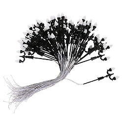 Lampes modèles 50pcs Lampadaire de Jardin Modèle Lampe à Double Tête pour Disposition Paysage Figurine Echelle 1/100