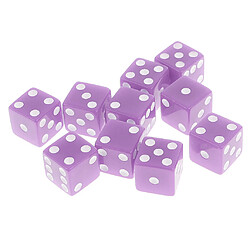 Avis 20 Pièces Six Faces D6 Dés Jeu De Jeux Pour D & D Gaming 16mm Double Couleur Violet Clair + Noir