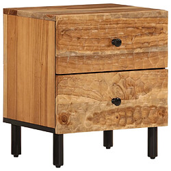 Maison Chic Table de chevet, Table de Nuit, Meuble de Rangement 40x33x46 cm Bois d'acacia massif