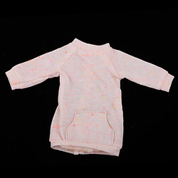 pull de pull de top de la poupée de la mode pour 1/6 blythe poupée rose clair