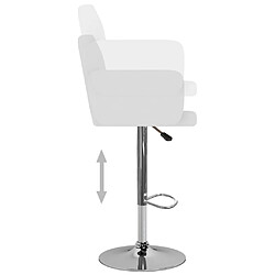 Acheter vidaXL Tabourets de bar lot de 2 blanc similicuir