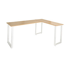 Bureau WORKSPACE BASIC I 165 x 120 cm Chêne Clair/Blanc hjh OFFICE