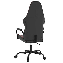 Maison Chic Chaise de jeu, Chaise gaming de massage, Fauteuil gamer d'ordinateur,Chaise de Bureau Noir et rouge bordeaux Similicuir -GKD66911 pas cher