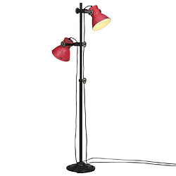 vidaXL Lampadaire 25 W rouge délavé 25x25x90/140 cm E27 