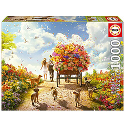 Educa Borras Puzzle 1000 pcs - Chariot de fleurs 