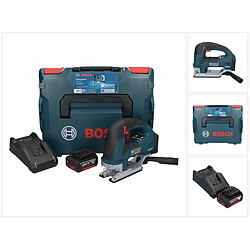 Bosch GST 18V-155 BC Scie sauteuse sans fil 18 V 135 mm brushless + 1x Batterie 5,0 Ah + Chargeur + Coffret L-Boxx