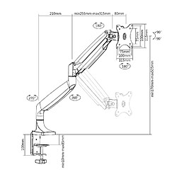 Acheter Kimex Support de bureau Full Motion pour 1 écran PC 13"-32"