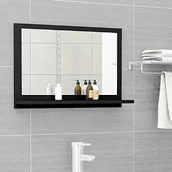 Maison Chic Miroir moderne de salle de bain,Décoration Miroir mural Bain Noir 60x10,5x37 cm Aggloméré -MN91080