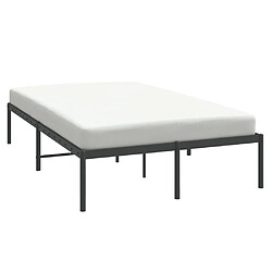 Avis Maison Chic Lit adulte - Lit simple Cadre de lit,Structure du lit Contemporain métal noir 120x200 cm -MN66413