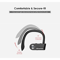 Avis Awei T2 Tws Sports Crochet D'Oreille Bluetooth Casque Sans Fil Étanche Mini Casque Stéréo Séparé Rouge