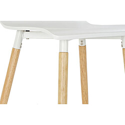 Acheter Chaise de Salle à Manger DKD Home Decor Bois Blanc Caoutchouc Marron Clair (43 x 50 x 88 cm)