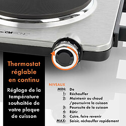 Avis Plaque de cuisson simple en acier inoxydable Clatronic EKP3788E