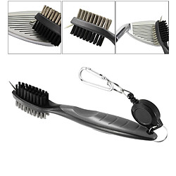 Avis Nettoyeur De Brosse Pour Club De Golf Outil De Nettoyage De Rainure De Tyrolienne Rétractable Noir