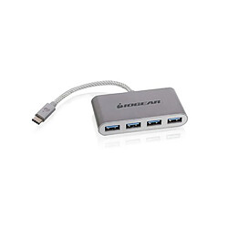 iogear HUB-C hub & concentrateur USB 3.1 (3.1 Gen 2) Type-C 5000 Mbit/s Argent 