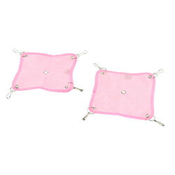 Hamac Jouet Grille Paquet de 2 petits animaux domestiques Hamac Jouet suspendu lit gigogne hamster hamac rose