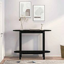 Avis Maison Chic Table console | Meuble d'entrée | Table d'appoint Noir 110x40x80 cm Bois massif de pin -GKD72207