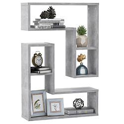 Avis Maison Chic Lot de 2 Étagères murales,Étagère Rangement flottate Gris béton 50x15x50 cm Aggloméré -MN73644