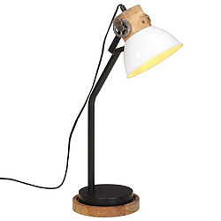 vidaXL Lampe de bureau 25 W blanc 18x18x60 cm E27 