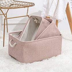 Panier De Rangement En Tissu Organisateur De Jouets étanche Pliable Grand Bac De Rangement Pink_M pas cher