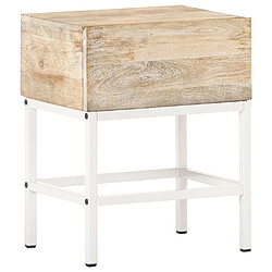 vidaXL Table de chevet 40x30x50 cm Bois de manguier massif