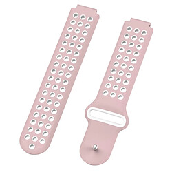 Avis Wewoo Bracelet pour montre connectée Dragonne sport en silicone bicolore Garmin Forerunner 220 / Approach S5 / S20 rose + blanc