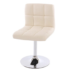 Decoshop26 Lot de 2 chaises fauteuils de salle à manger en synthétique crème CDS04066