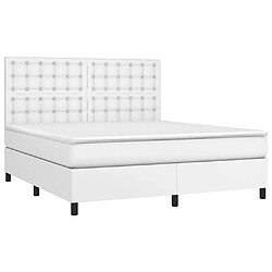 Avis Sommier à lattes et LED,Cadre à lattes de lit avec matelas pour Adulte Blanc 180x200 cm -MN45799