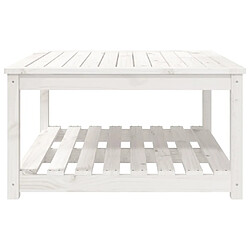 Acheter vidaXL Table de jardin blanc 82,5x82,5x45 cm bois massif de pin