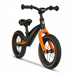 Lionelo Bart Velo Bebe Velo Enfant 2 Ans jusqu'à 30 kg Cadre en magnésium Roues 12 Pouces réglage de la Hauteur du Guidon et de la Selle Repose-Pieds Ultra légers (Noir-Orange)