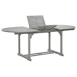 vidaXL Table de jardin Gris 200x100x75 cm Bois d'acacia massif 