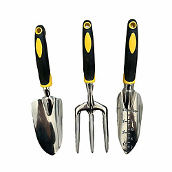 Justgreenbox Ensemble d'outils de plantation de jardin 3PCS Râteau, pelle, truelle - 1005001900029789